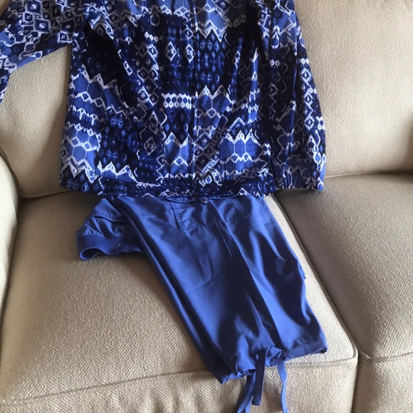 CHICO’s 2 pc set Zynergy outfit PERIWINKLE blue - Picture 2 of 5